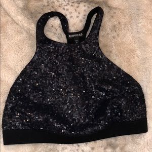 Sequined EXPRESS bralette // sports bra